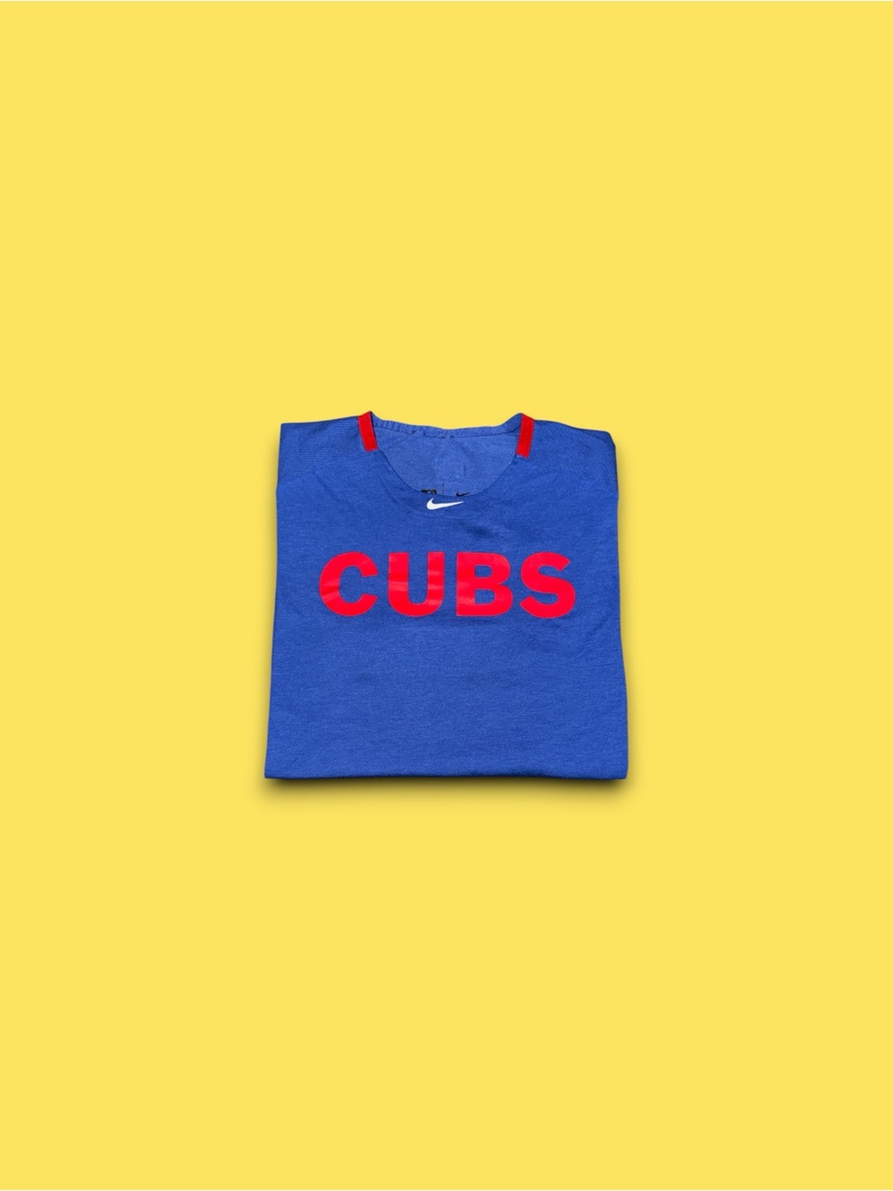 Nike Chicago Cubs Shirt Mens XL Athletic Cut Blue Dri Fit Crew Neck MLB